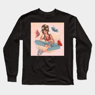 Cool tattoo girl Long Sleeve T-Shirt